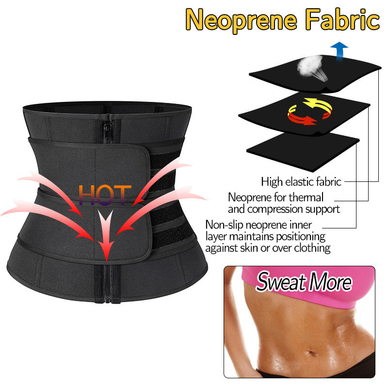 Modelador de cintura de neoprene respirável